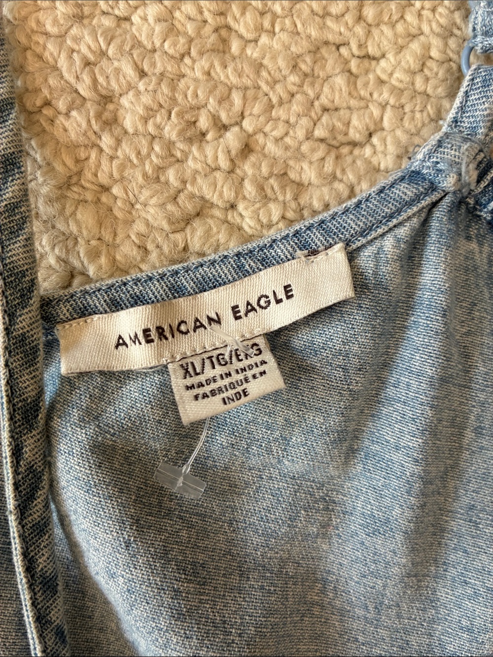 American Eagle Denim Strappy Babydoll Dress Size XL - Picture 6 of 11